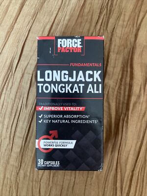 Force Factor Longjack Dietary Supplement Vitality for Men 30 Caps EXP 9/24