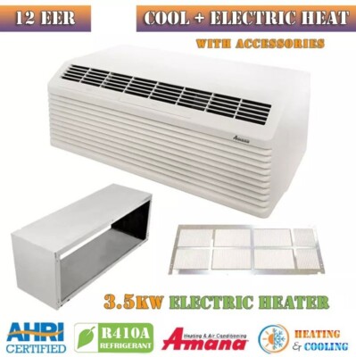Amana Packaged Terminal Air Conditioner 7000 BTU Cool with 3.5kW Electric Heater