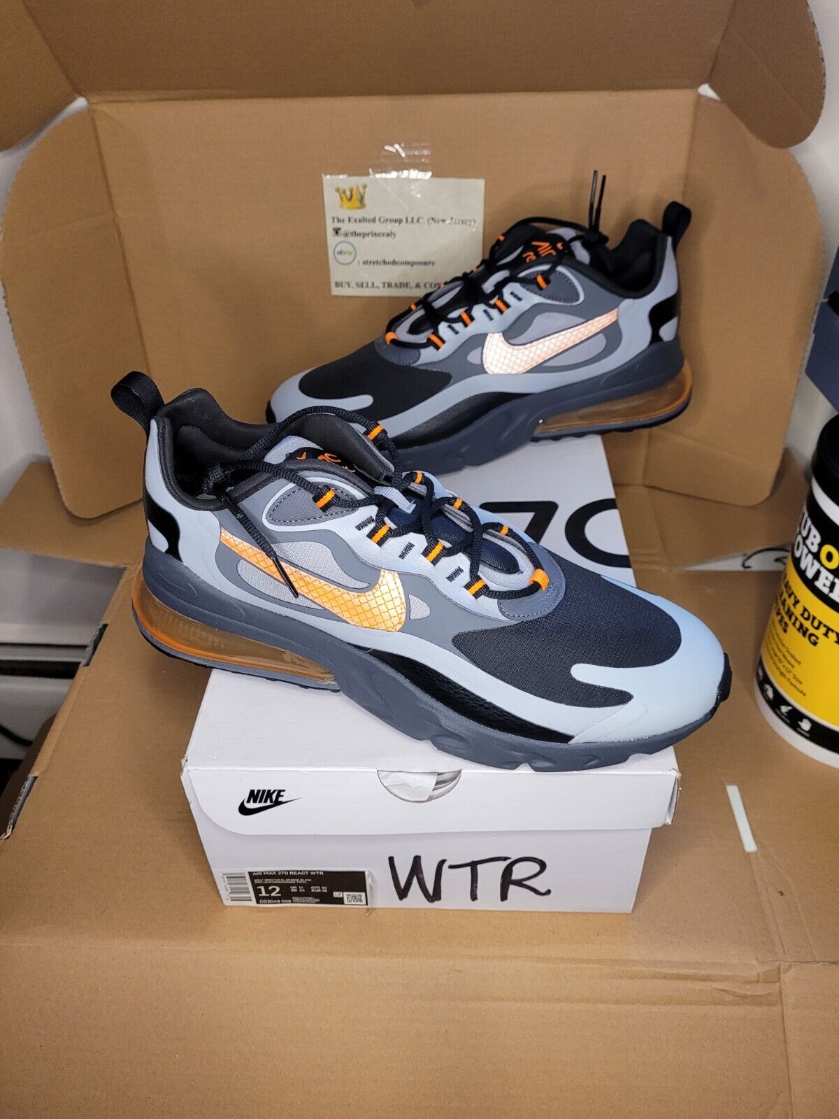 NEW Men\u0026#039;s Nike Air Max 270 WTR React Wolf Grey/Orange CD2049-006 Size  12 | eBay