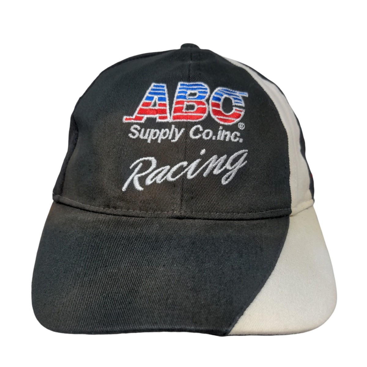 ABC Supply Men's Strapback Hat Black Embroidered Logo AJ Foyt