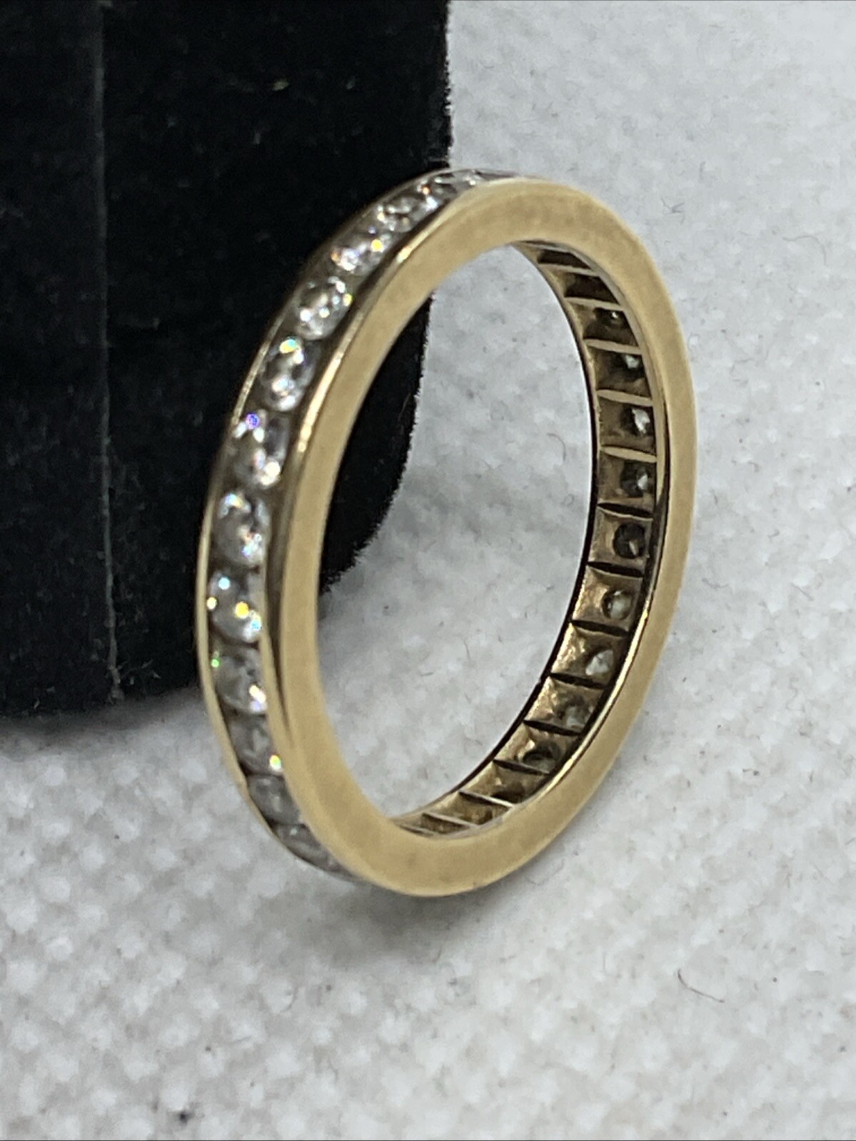 Solid 14kK Yellow Gold Diamonds STACKABLE ETERNIT… - image 18