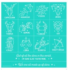 NEW “We Are All Made Up Of Stars” Chalk Couture Chalk Transfer Stencil Size D
