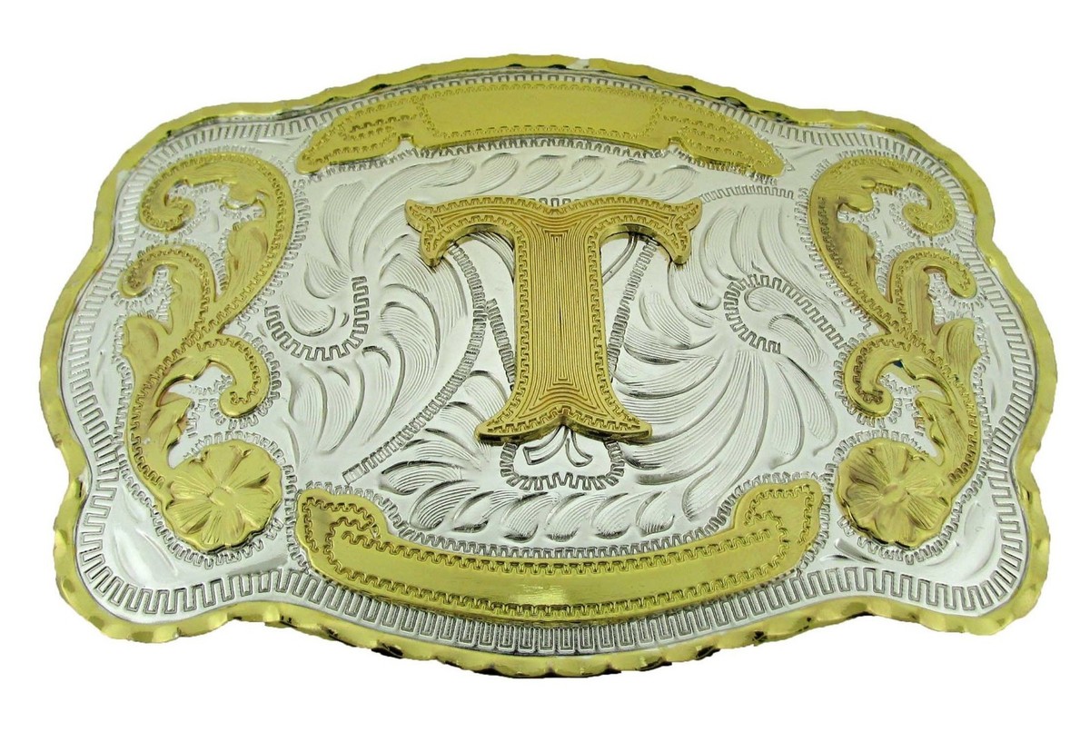 New Men Women Western Initial T t Belt Buckles Rodeo Cowboy  display picture 3