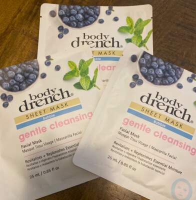 Face mask Body Drench GENTLE CLEANSING Bubble  Mask 0.85 fl oz. Pack Of 9
