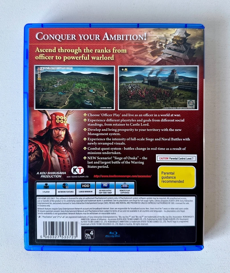 Nobunaga's Ambition Sphere of Influence Ascension PS4 Playstation 4 Like New AU - Image 2 of 4