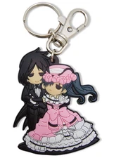 Black Butler Authentic Anime PVC Keychain Sebastian Ciel Dancing #36646 *NEW*
