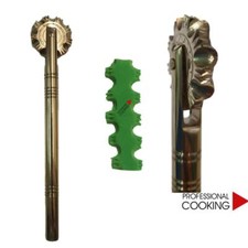 Rotella tagliapasta sardo su rudigliu artigianale in ottone massiccio n.28