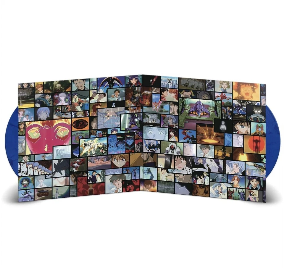 Shiro Sagisu Neon Genesis Evangelion Blue & Black Marbled 2 x Vinyl LP 08/09/23 - Image 2 of 4