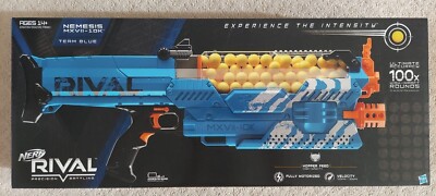 Nerf Rival Nemesis Mxvii-10k Blue - 100x High-impact Rounds for