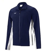 SPEEDO Swim Youth Boom Force Warm Up Jacket Navy Blue White NEW Boys Girls S M L