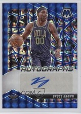 2024-25 Panini Mosaic Auto Mosaic Blue Prizm 8/49 Bruce Brown #AM-BRC Auto 10v8