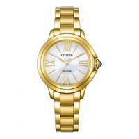 Citizen Damenuhr EM1162-52A Eco-Drive Gold Armbanduhr Eleganz Uhr Solaruhr