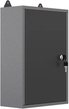 Metal Wall Hanging Cabinet, 24-Inch Length Storage Cabinet with 1 Locking Door, 