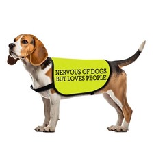 Funny Nervous Dog Jacket Vest Nervous of Dogs But Loves People Dog Slogan Ves...