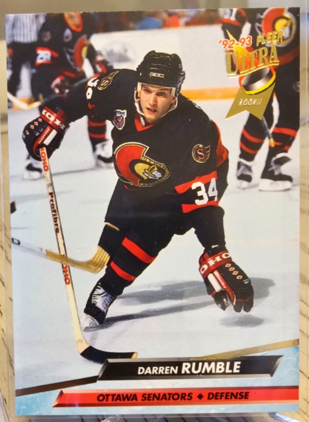 1992-93 Fleer Ultra Darren Rumble RC #148 Edmonton Oilers