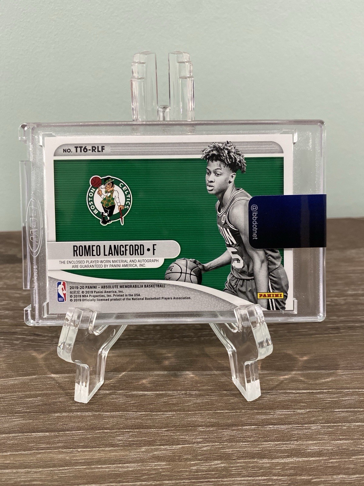 2019/20 Panini Absolute Tools of The Trade Romeo Langford 1/1 RPA Logoman Auto view 2
