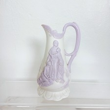 Samuel Alcock Victorian Parian Jug Naomi And Her Daughters In Laws Ruth & Orpah