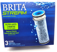 Genuine Brita Stream Replacement Water Filters- 3 Count- 40 Gallon- NIB