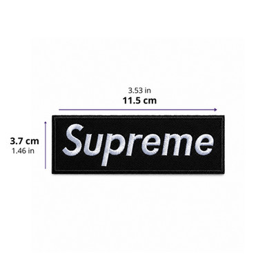 Supreme Box Logo Embroidered Patch Iron-On / Velcro Badge Jacket Backpack Hat