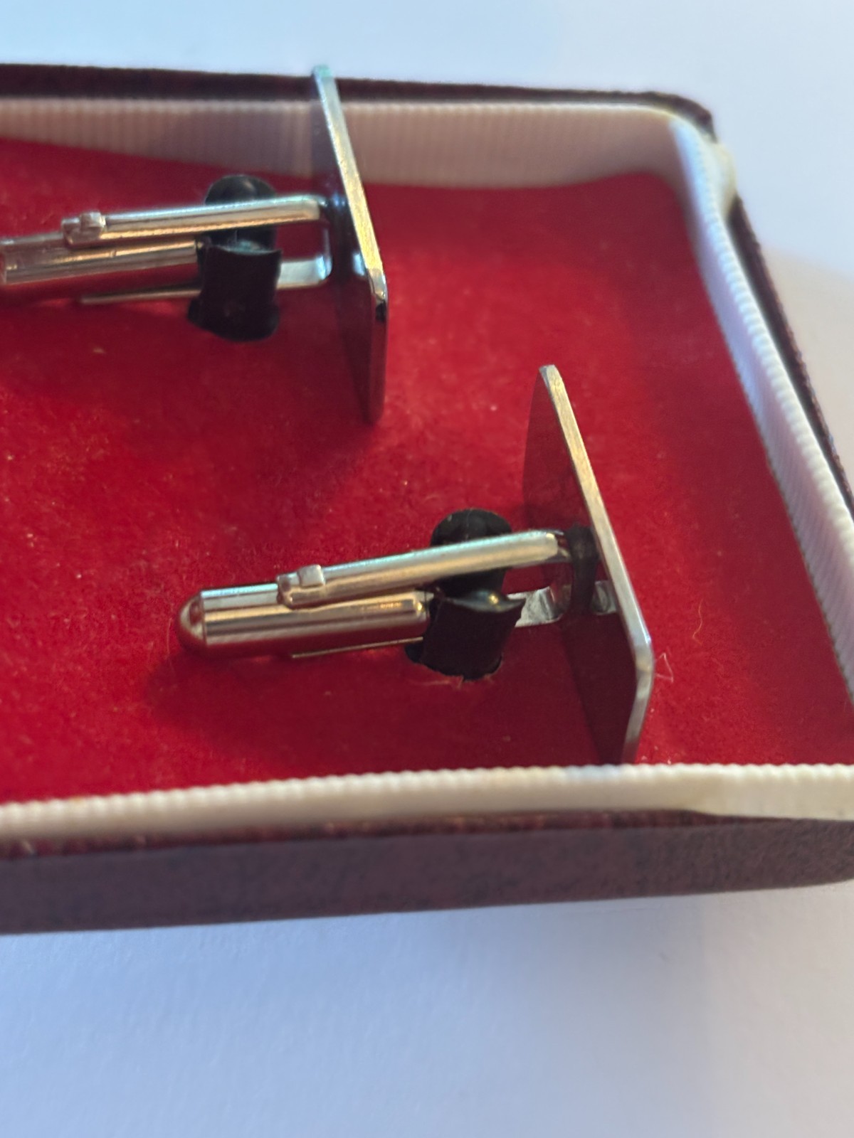 Silver rectangular Winged dragon cufflinks - Boxed - image 5