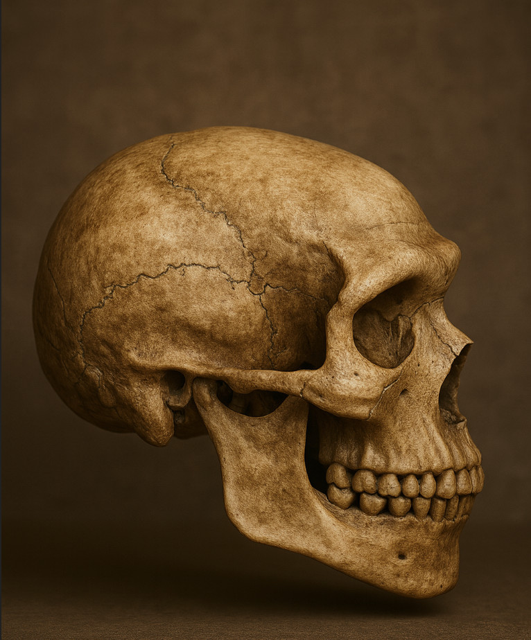 Neanderthal Skull Replica - Homo Neanderthalensis High Precision Prop 1:1