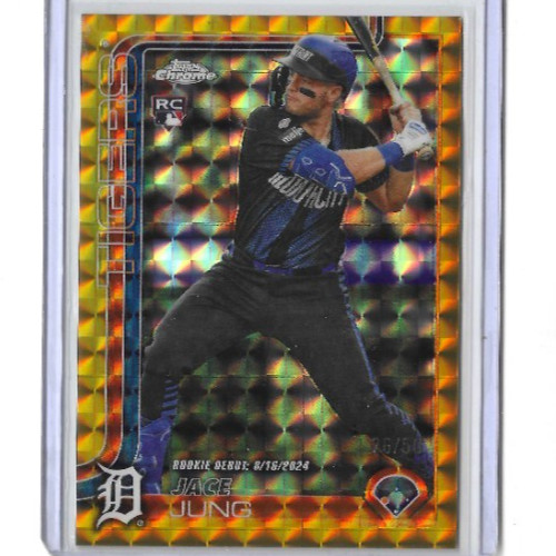 Jace Jung 2025 Topps Chrome Update Series Gold Refractor Geometric /50 #USC121