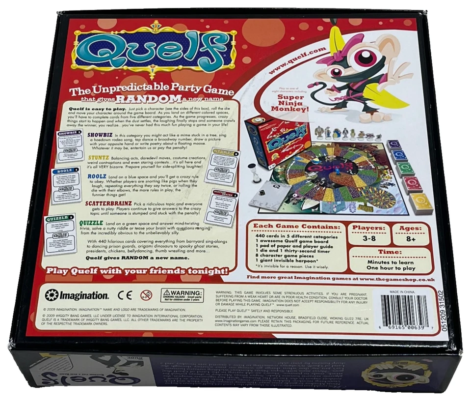QUELF : The Unpredictable Party Game By Imagination - In Vgc (FREE UK P&P) - Image 2 of 4