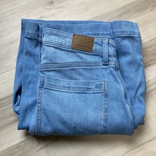 American Eagle Jeans Women's Super High Rise Baggy Wide Leg Stretch Light 4 Long