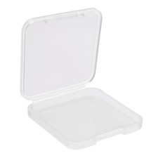 24Pcs Clear Storage Container with Hinged Lid 40x6.5mm Plastic Square Craft Box