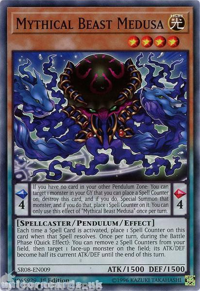 SR08-EN009 Mythical Beast Medusa 1st Edition Mint YuGiOh Card