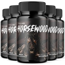 5 Pack Horsewood Advanced Male Health Support Formula Horse Wood 300 Capsules