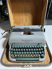 Vintage 1950's Remington Quiet-Riter Type Writer w/Case in excellent condition thumbnail