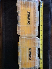 2 DEWALT Tough Case Drill Bit Tip Storage Organizer STACKABLE INTERLOCKING