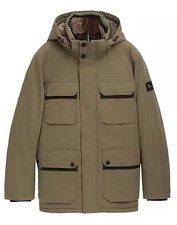 Tom Tailor Winterjacke Parka warm gefüttert Wassersäule 3000 Größe XL grüngrau