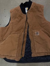 Carhartt Men's Arctic-Quilt Lined Duck Vest - Brown, X Large