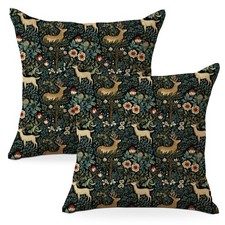 Classic Pillow Covers, 18x18 Pack of 2, Vintage Floral Throw Pillow Covers fo...