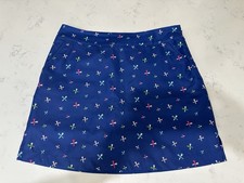 Vineyard Vines Golf Tee Print Performance Stretch Skort Preppy Activewear Size 6