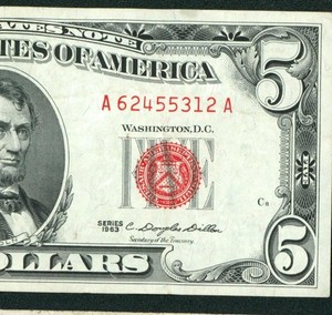 $5 1963 United States Note ** PAPER CURRENCY AUCTIONS