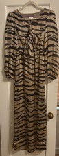 Long Sleeve Animal Print Dress, Lightweight, Partially Lined