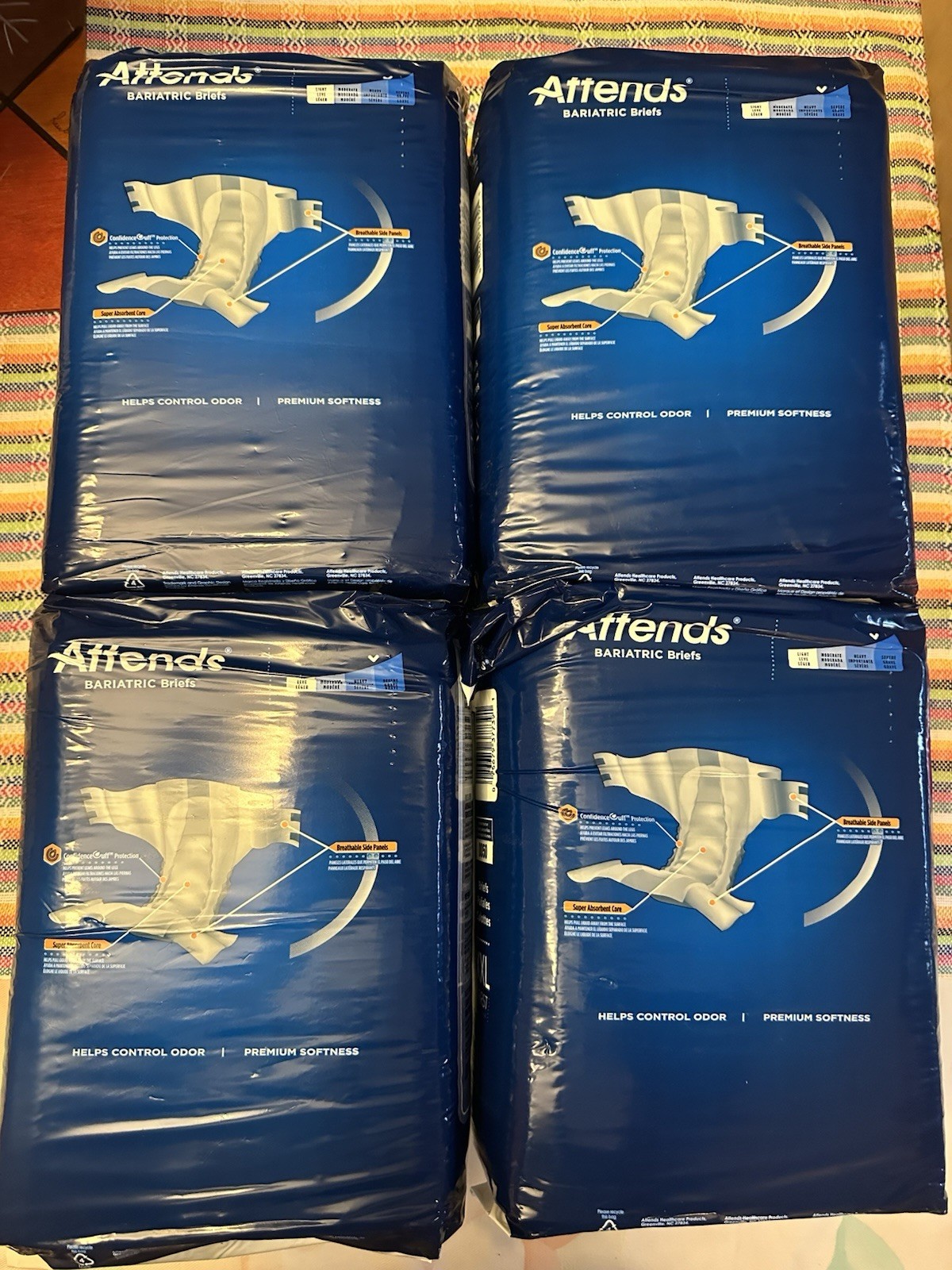 Attends Bariatric Incontinence Briefs XXLarge DD50 Heavy-Severe  63-70” 48 Total