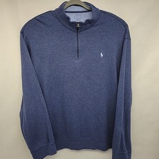 Polo Ralph Lauren Mens Long Sleeve Mock Neck 1/4 Zip Pullover 2XL Soft Cotton