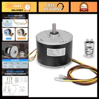 High-Efficiency 1/4 HP Condenser Fan Motor 208-230V 1100 RPM with Capacitor 48 F