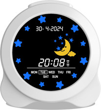 Kidz Sleep Trainer Clock - Kid'S Digital Alarm Clock for Sleep Training, LCD Dis