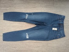 Express supersoft curvy skinny high rise distressed jeans womens size 6R NWT