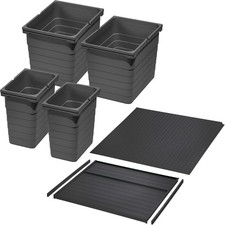 Ninka Abfalltrennsystem eins2vier KB 600 mm dunkelgrau Höhe 310 mm für TANDEMBOX