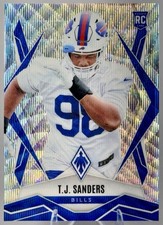 2025 Panini Phoenix TJ Sanders #181 Silver Wave Refractor RC /199 Buffalo Bills