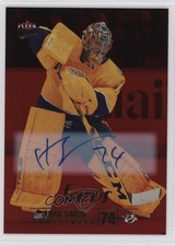 2024-25 Upper Deck Fleer Ultra Red Rainbow Foil 22/25 Juuse Saros #84 Auto 16af