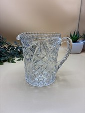crystal cut glass jug 5”