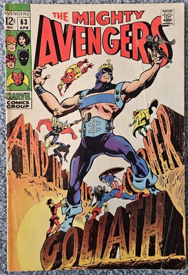 The Mighty Avengers #63 1969 Very Good Read Cond, Some Yellowing See Pics