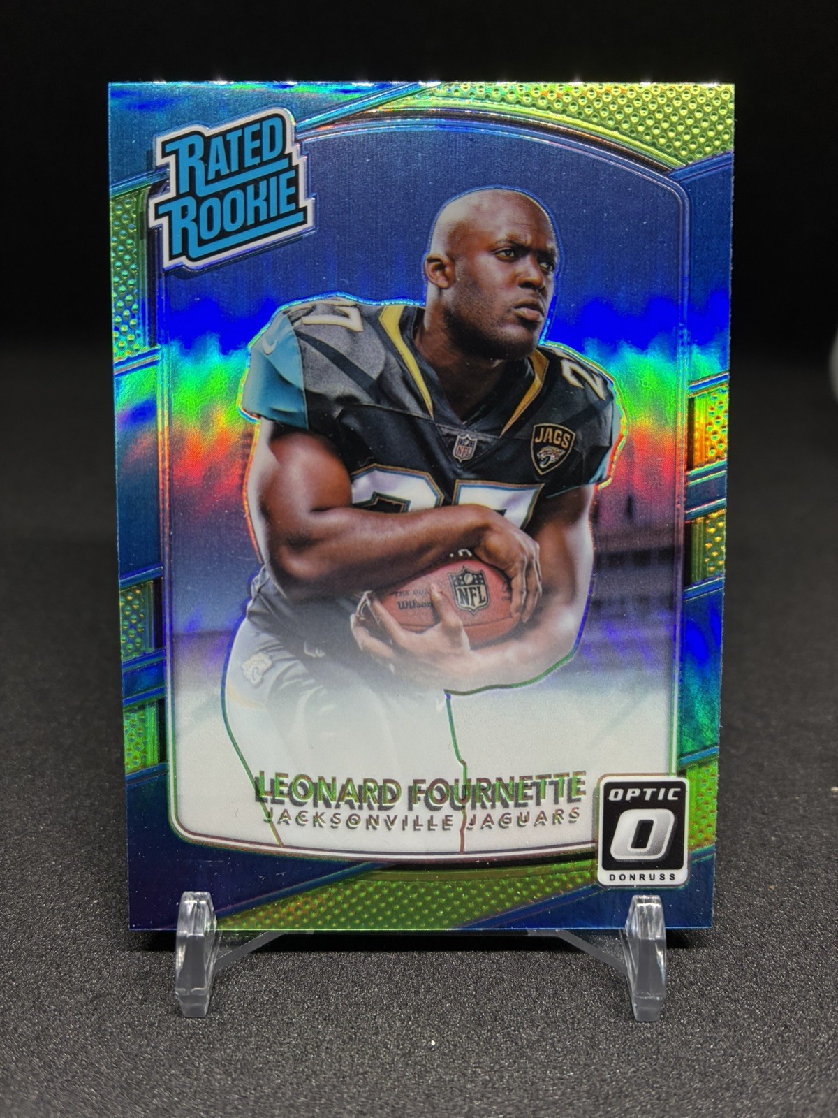 Leonard Fournette 2017 Donruss Optic Rated Rookie Lime Green Prizm #169 Jaguars